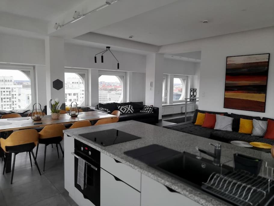 100M2 Penthouse On Top Of The City 1000Mb/S, Airc. ヴロツワフ エクステリア 写真